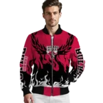 customized chicago bulls winged blaze red white bomber jacket best selling