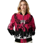 customized chicago bulls winged blaze red white bomber jacket best selling