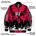 customized chicago bulls winged blaze red white bomber jacket best selling