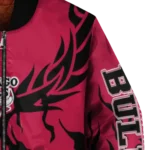 customized chicago bulls winged blaze red white bomber jacket best selling