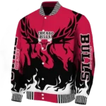 customized chicago bulls winged blaze red white varsity jacket best selling.webp