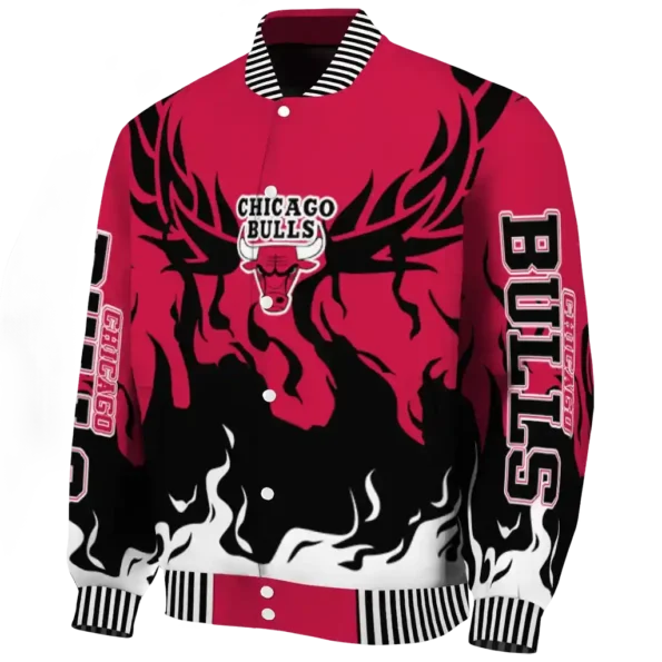 customized chicago bulls winged blaze red white varsity jacket best selling.webp