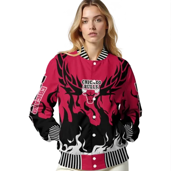 customized chicago bulls winged blaze red white varsity jacket latest model.webp