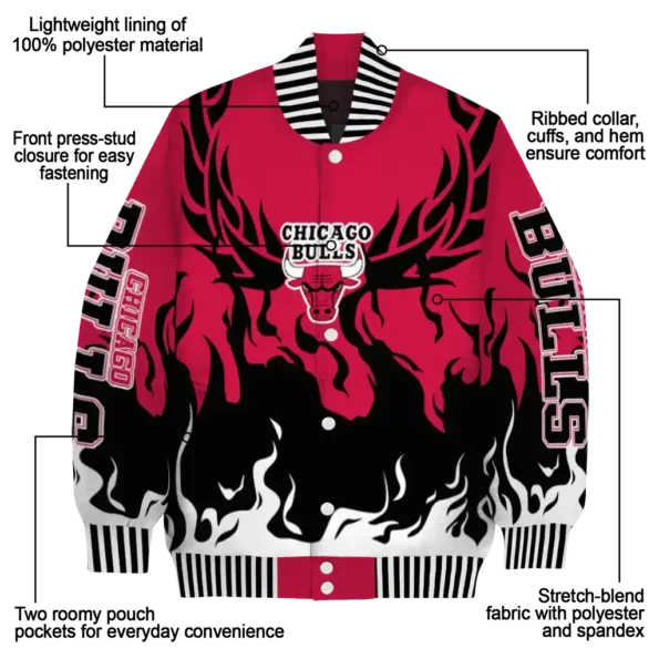 customized chicago bulls winged blaze red white varsity jacket new arrival.webp