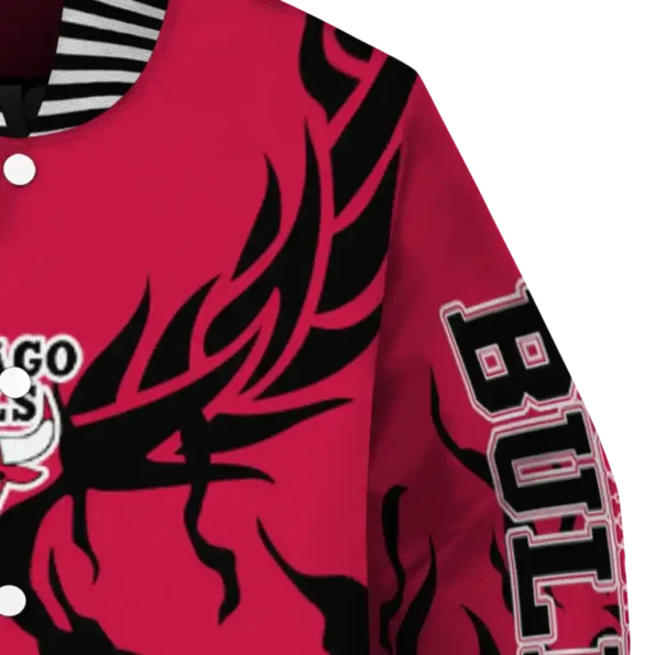 customized chicago bulls winged blaze red white varsity jacket premium grade.webp