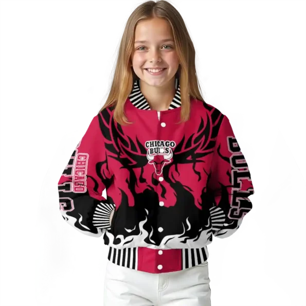 customized chicago bulls winged blaze red white varsity jacket top rated.webp