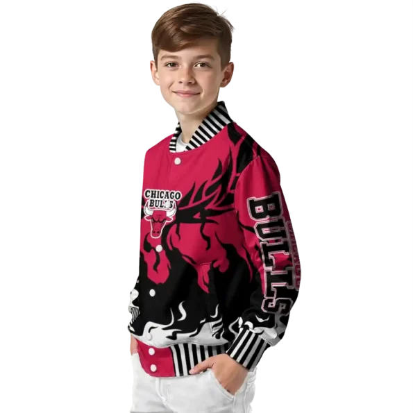 customized chicago bulls winged blaze red white varsity jacket trendy.webp