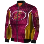 customized cleveland cavaliers power plate wine bomber jacket best selling