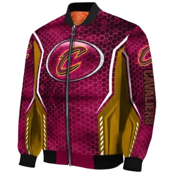 customized cleveland cavaliers power plate wine bomber jacket best selling