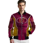 customized cleveland cavaliers power plate wine bomber jacket best selling