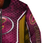 customized cleveland cavaliers power plate wine bomber jacket best selling