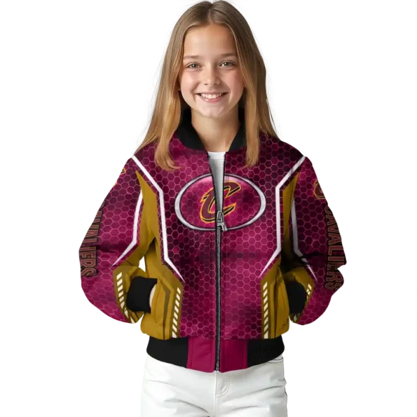 customized cleveland cavaliers power plate wine bomber jacket top rated