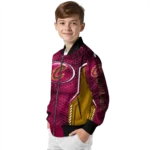 customized cleveland cavaliers power plate wine bomber jacket best selling