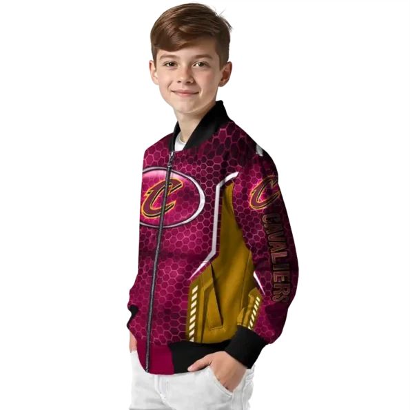 customized cleveland cavaliers power plate wine bomber jacket trendy