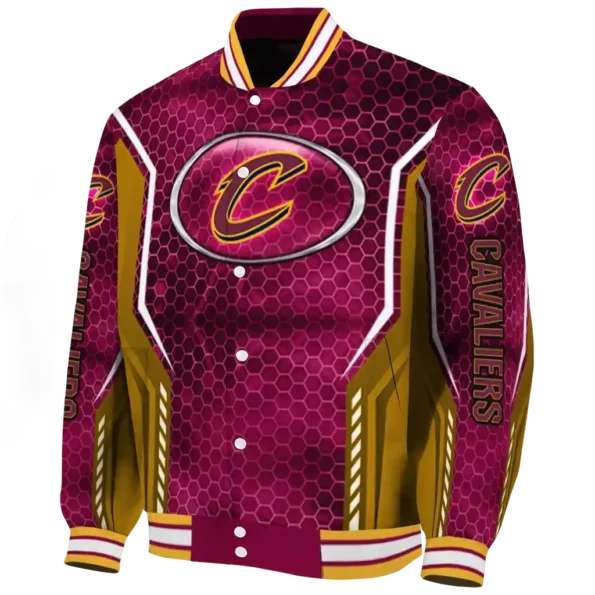 customized cleveland cavaliers power plate wine varsity jacket best selling.webp