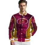 customized cleveland cavaliers power plate wine varsity jacket best selling.webp