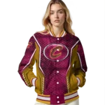 customized cleveland cavaliers power plate wine varsity jacket best selling.webp