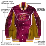 customized cleveland cavaliers power plate wine varsity jacket best selling.webp