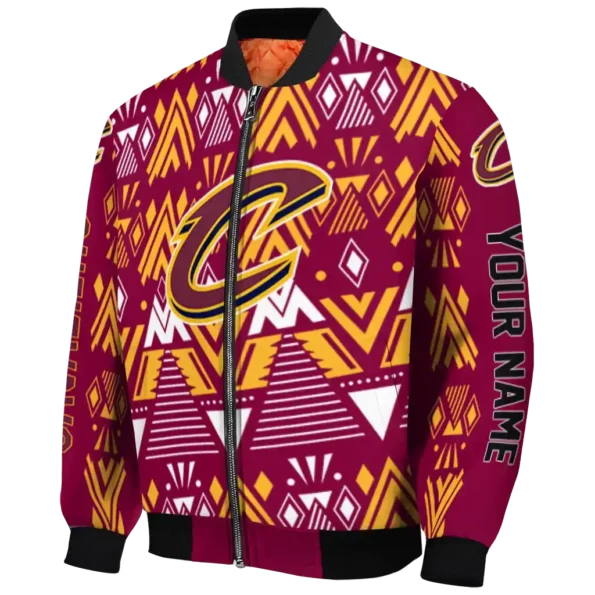 customized cleveland cavaliers pyramid shapes wine bomber jacket best selling