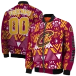 customized cleveland cavaliers pyramid shapes wine bomber jacket best selling
