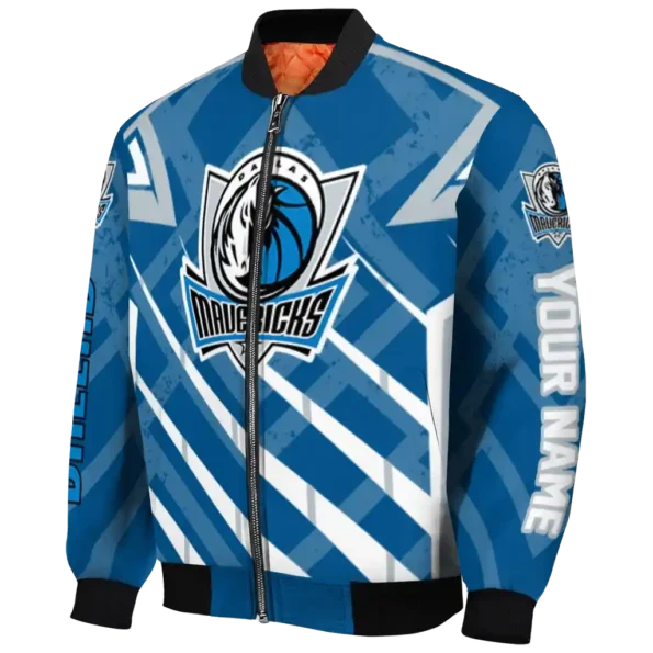 customized dallas mavericks chevron angles blue bomber jacket best selling