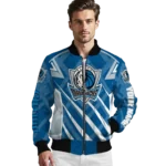 customized dallas mavericks chevron angles blue bomber jacket best selling
