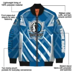 customized dallas mavericks chevron angles blue bomber jacket best selling