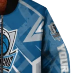 customized dallas mavericks chevron angles blue bomber jacket best selling