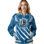 customized dallas mavericks chevron angles blue varsity jacket best selling.webp
