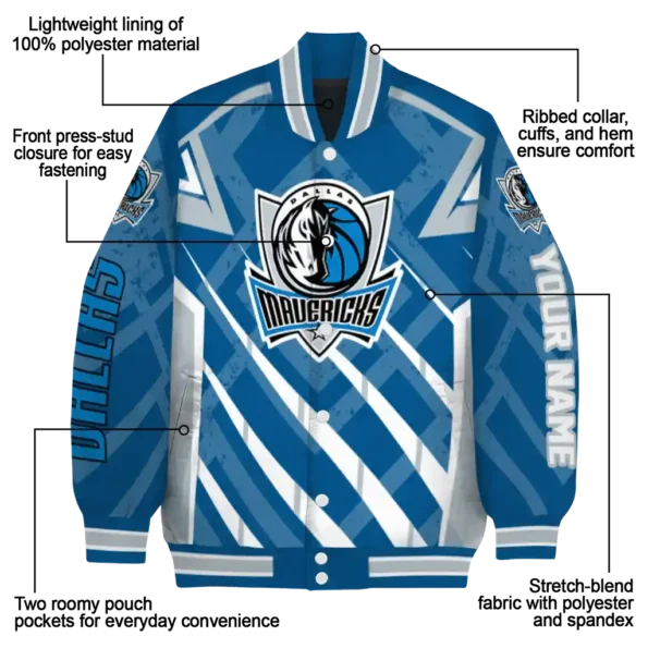 customized dallas mavericks chevron angles blue varsity jacket new arrival.webp