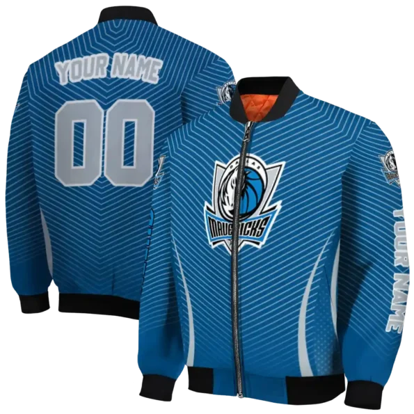 customized dallas mavericks chevron arrow blue bomber jacket fashion forward