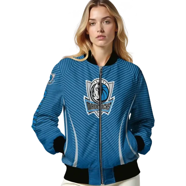 customized dallas mavericks chevron arrow blue bomber jacket latest model