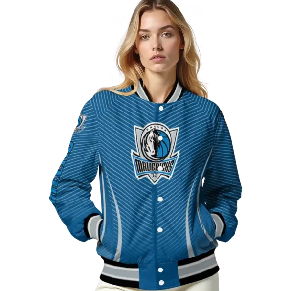 customized dallas mavericks chevron arrow blue varsity jacket latest model.webp