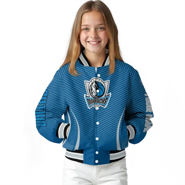 customized dallas mavericks chevron arrow blue varsity jacket top rated.webp