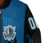 customized dallas mavericks flame border blue black bomber jacket best selling