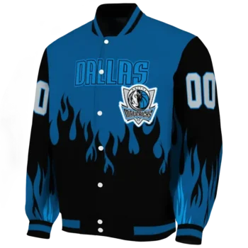 customized dallas mavericks flame border blue black varsity jacket best selling.webp