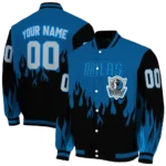 customized dallas mavericks flame border blue black varsity jacket best selling.webp