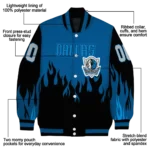 customized dallas mavericks flame border blue black varsity jacket best selling.webp