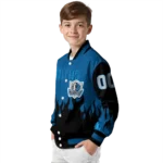 customized dallas mavericks flame border blue black varsity jacket best selling.webp