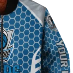 customized dallas mavericks hexagon grid blue bomber jacket best selling