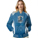 customized dallas mavericks hexagon grid blue varsity jacket best selling.webp