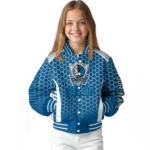 customized dallas mavericks hexagon grid blue varsity jacket best selling.webp