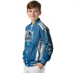 customized dallas mavericks hexagon grid blue varsity jacket best selling.webp