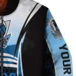 customized dallas mavericks mesh effect blue black bomber jacket best selling