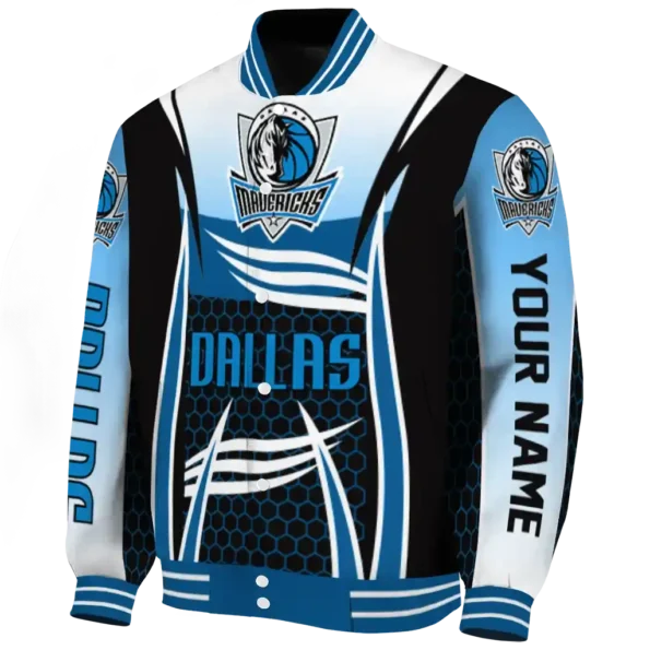 customized dallas mavericks mesh effect blue black varsity jacket best selling.webp
