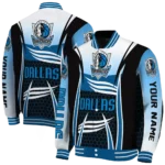 customized dallas mavericks mesh effect blue black varsity jacket best selling.webp