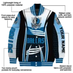 customized dallas mavericks mesh effect blue black varsity jacket best selling.webp