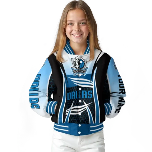 customized dallas mavericks mesh effect blue black varsity jacket top rated.webp