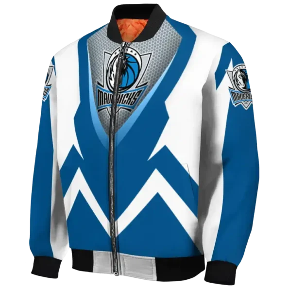 customized dallas mavericks v stripes blue white bomber jacket best selling