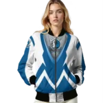 customized dallas mavericks v stripes blue white bomber jacket best selling